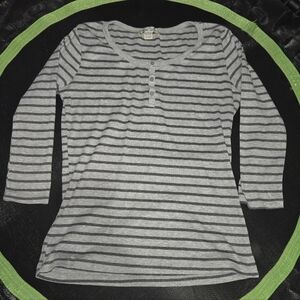 Love Change Striped Gray Shirt